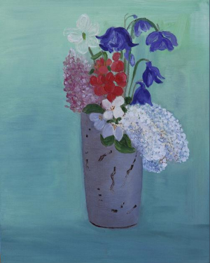  Flowers against Aqua